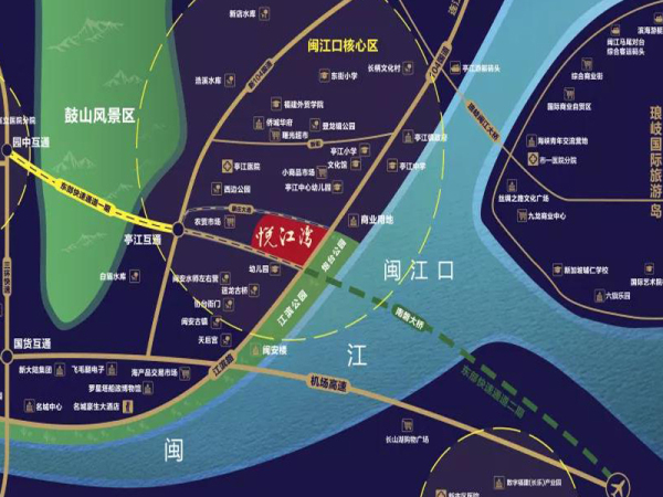 福州悦江湾区位图
