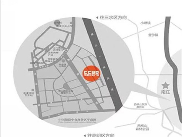 华夏中央广场区位图