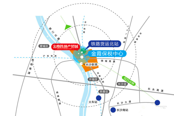 金霞跨境产贸城区位图