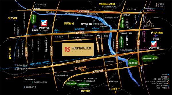 中国西部文化城区位图