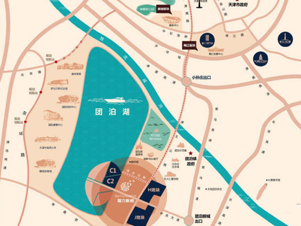 天津富力新城区位图