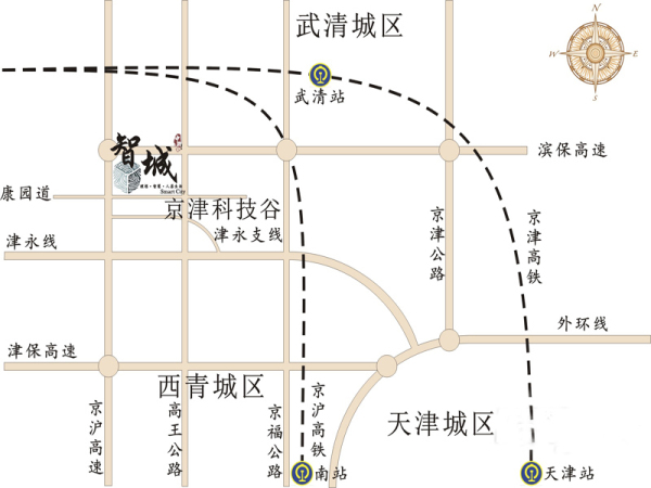 中浩智城区位图