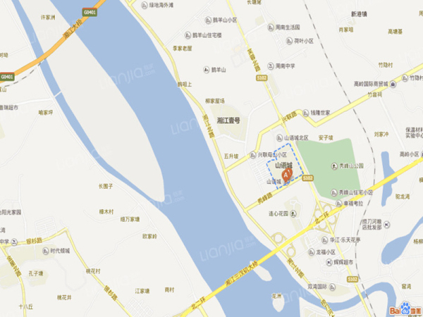 中国铁建山语城区位图