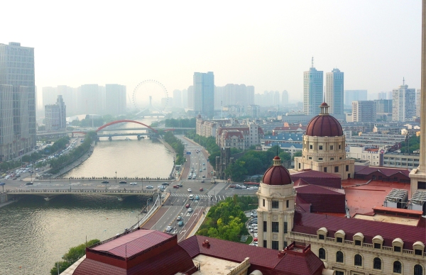 海河源筑实景图