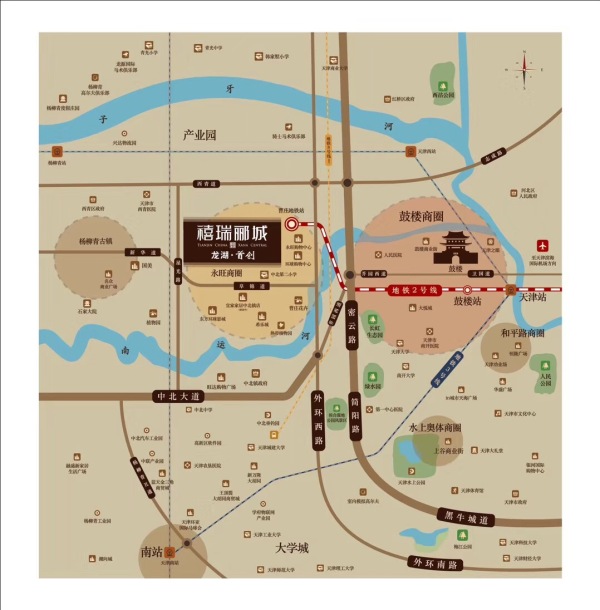 龙湖首创禧瑞郦城区位图