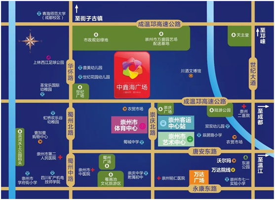 中鑫海广场区位图