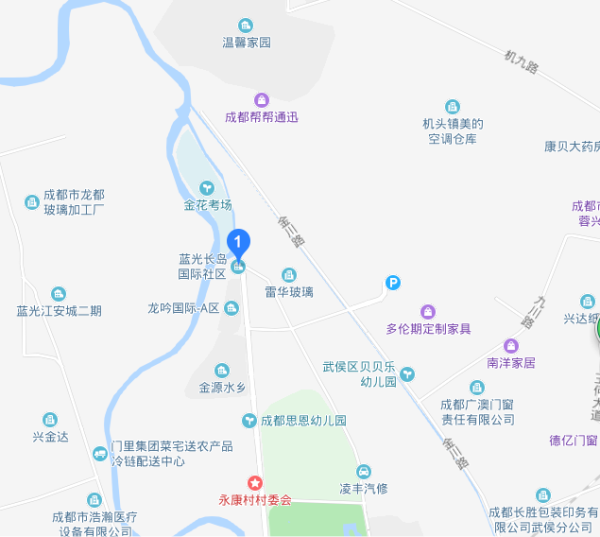 蓝光江安城区位图