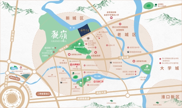 蓝光观岭雍锦半岛区位图
