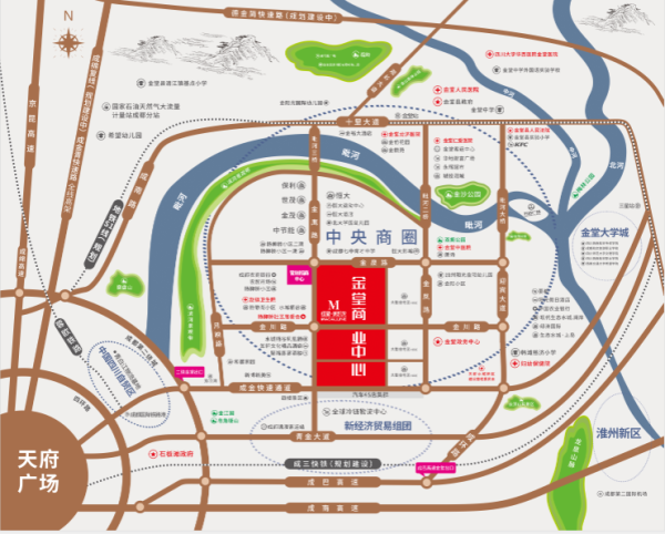 红星美凯龙金堂商业中心区位图