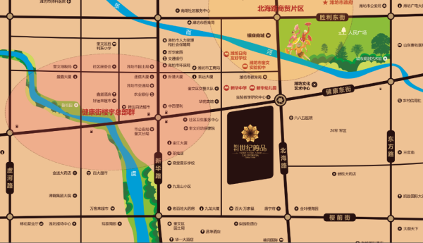 潍坊加州世纪尊品_区位图_1