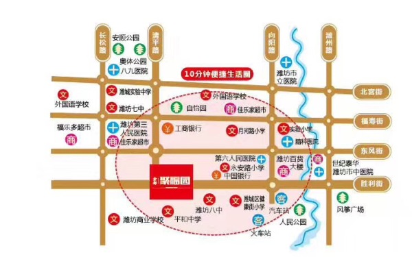 潍坊金都聚福园_区位图_1