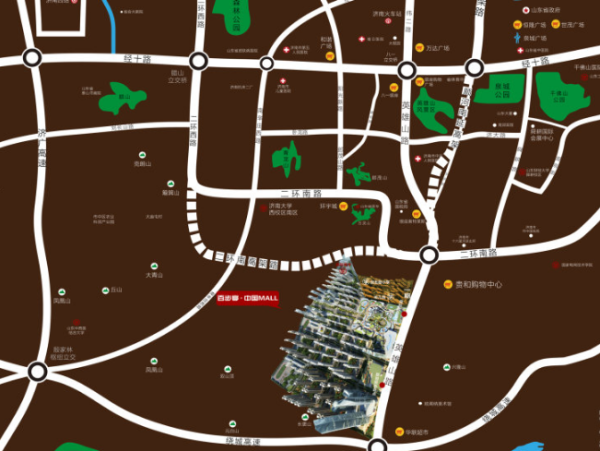 中国MALL·城市之星区位图