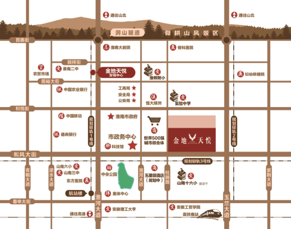 淮南金地天悦_区位图_1