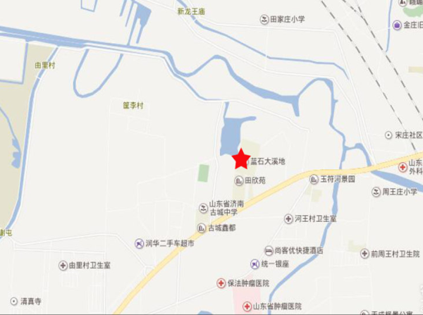 济南蓝石大溪地区位图