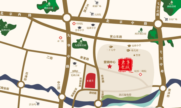 芜湖东方龙城区位图
