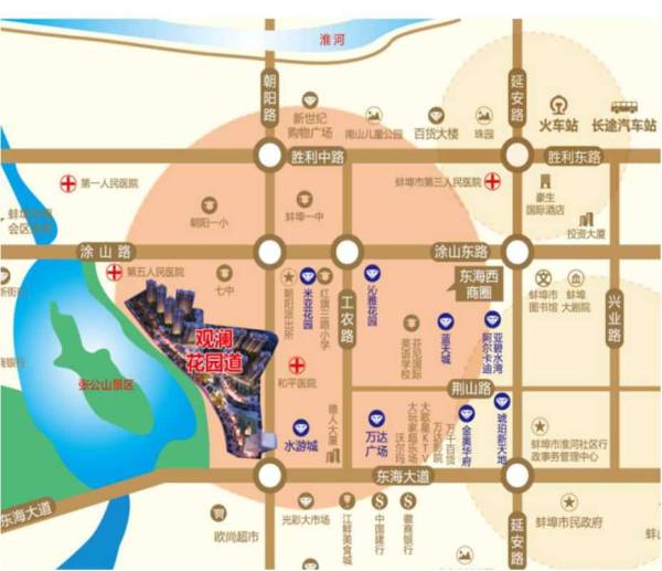 蚌埠观澜·瑞公馆区位图