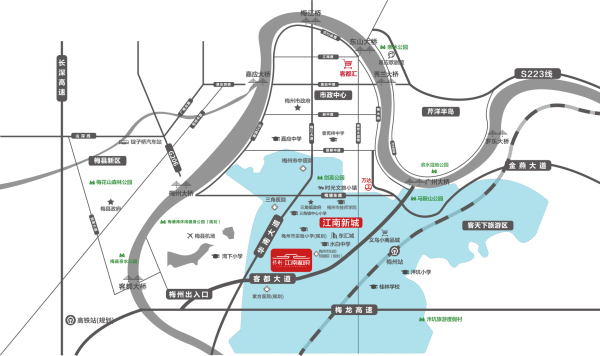 梅州保利江南和府_区位图_2