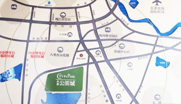 中海公园城区位图