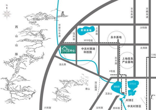 中关村翠湖科技园-云中心区位图
