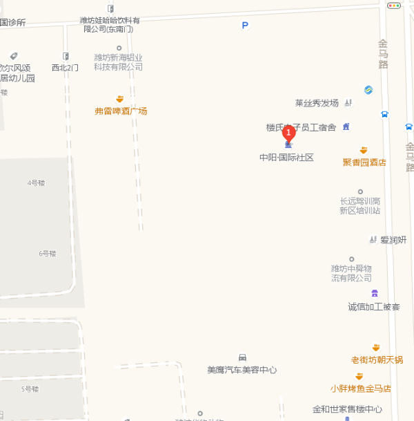 潍坊中阳国际社区区位图