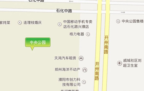 濮阳明珠中央公园区位图