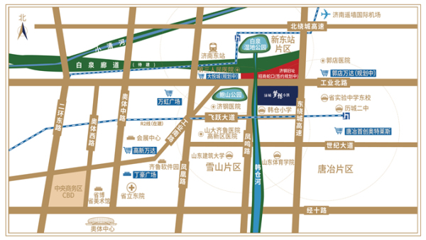 济南绿城梦想小镇_区位图_2