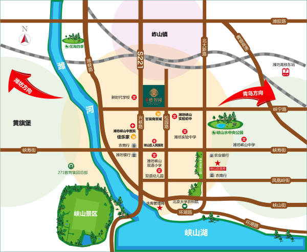 潍坊峡山·甘棠·德智园_区位图_1