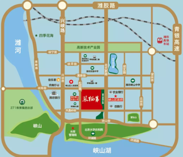 潍坊峡山凤栖第_区位图_1