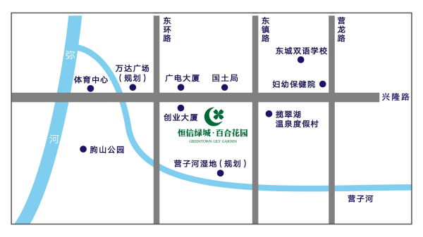 恒信绿城·百合花园_区位图_1