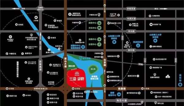 淄博三盛湖畔_区位图_1