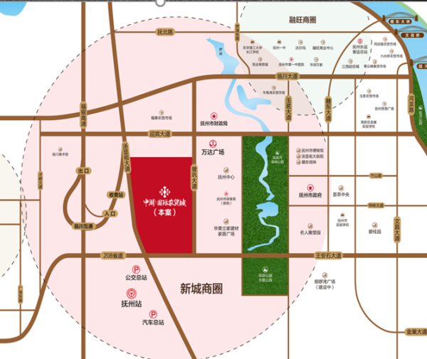 中湖国际农贸城区位图