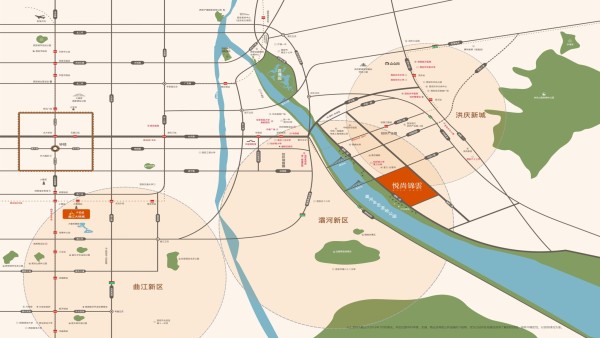 西安灞河锦云项目区位图