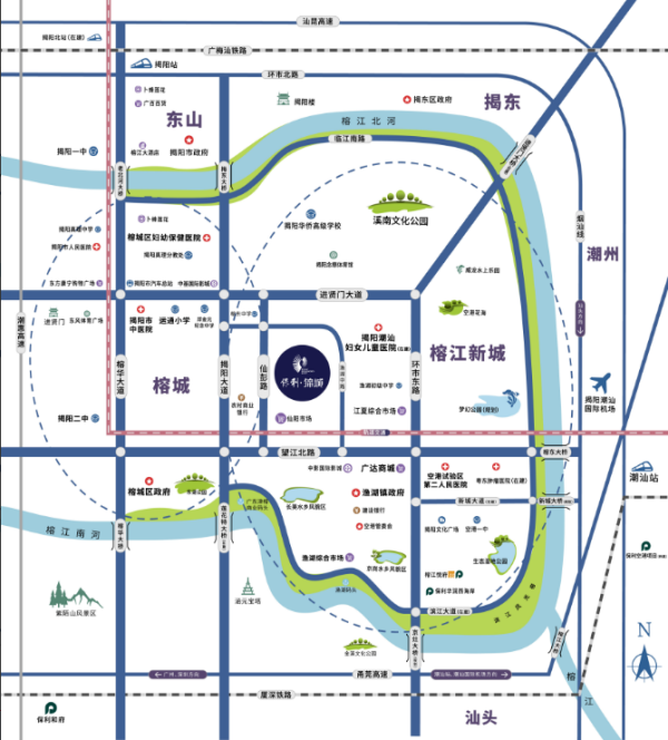 揭阳保利锦城区位图