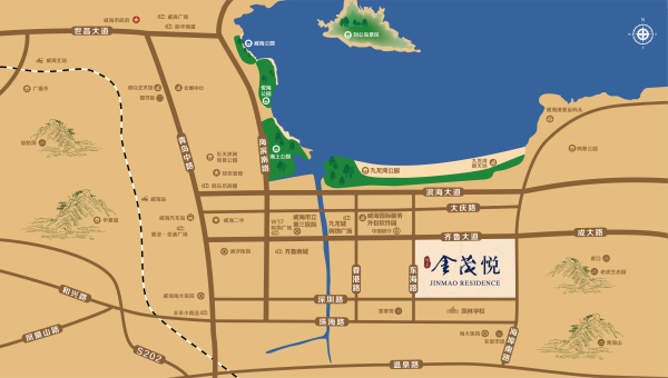 威海凤集金茂悦区位图