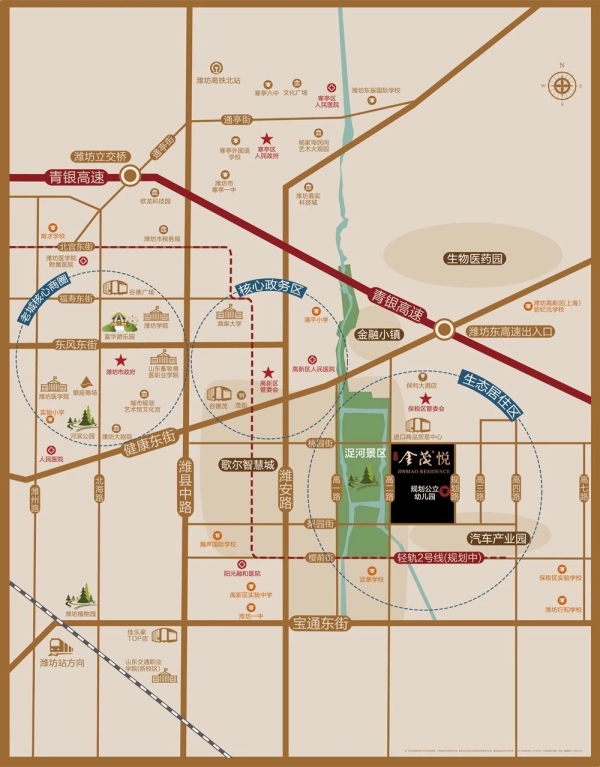 潍坊桃源金茂悦_区位图_1