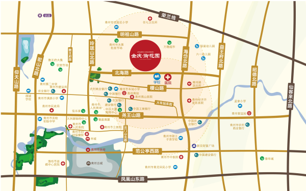 青州金庆御花园_区位图_1