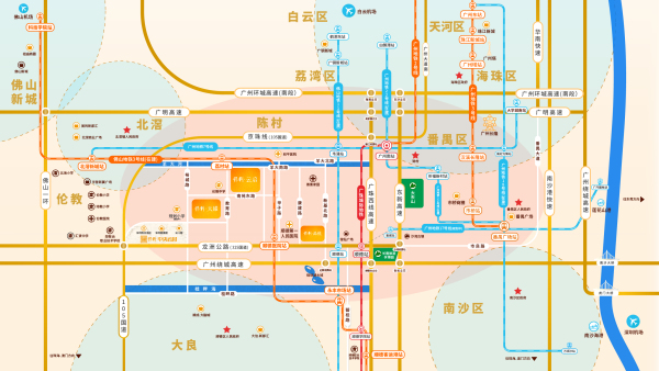 广佛保利城区位图