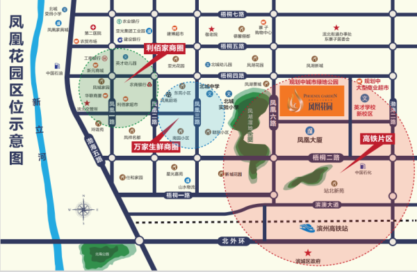 滨州富嘉凤凰花园_区位图_1