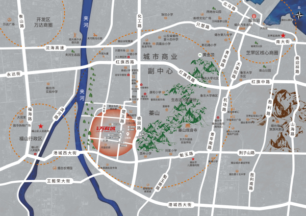 烟台芝罘万科城_区位图_1