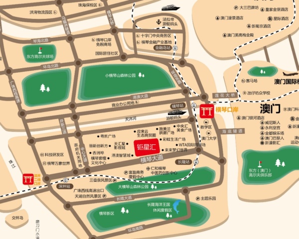 珠海钜星汇商业广场区位图
