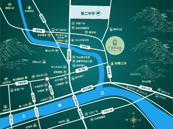 上犹丽景山荘_区位图_1