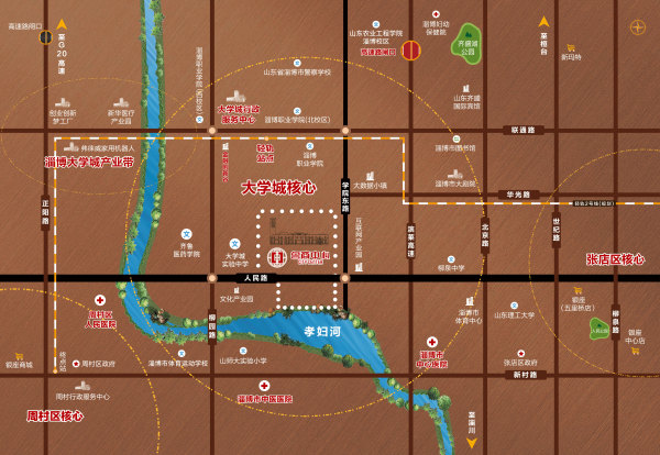 淄博鲁商中心区位图