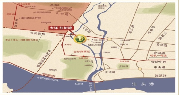 大洋红树湾二期琉森堡区位图