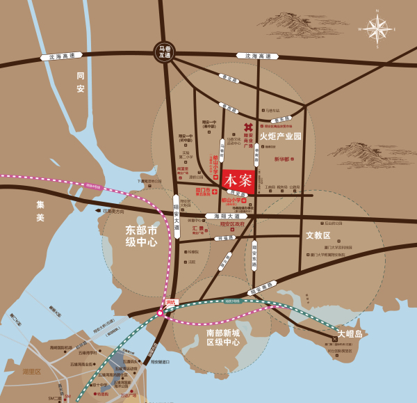翔安商业中心央邸区位图