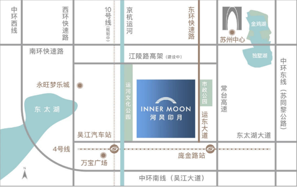 中建河风印月区位图