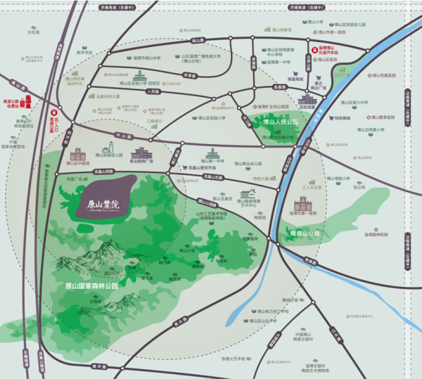 原山麓院区位图