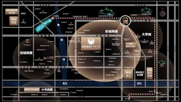 保利雅居乐中央公馆区位图