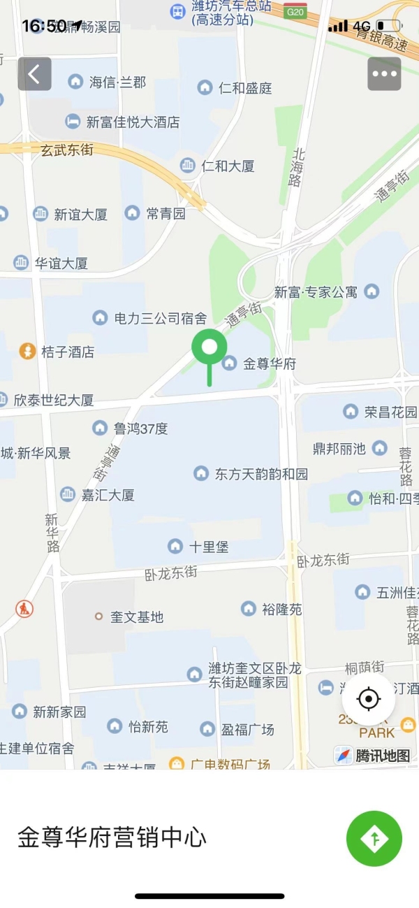 潍坊金尊华府区位图