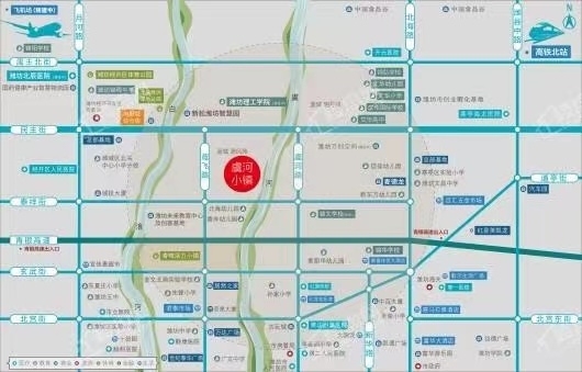 潍坊虞河小镇清风苑_区位图_1