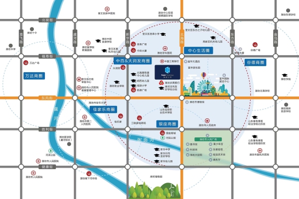 潍坊蔚蓝公馆_区位图_1